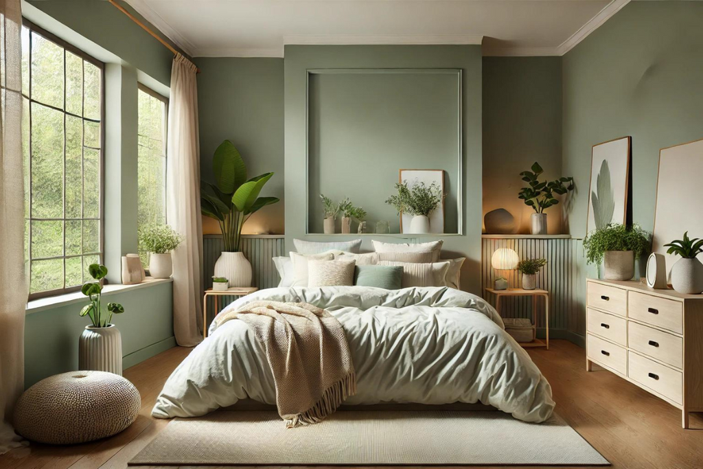 Sage Green Bedroom with stunning look